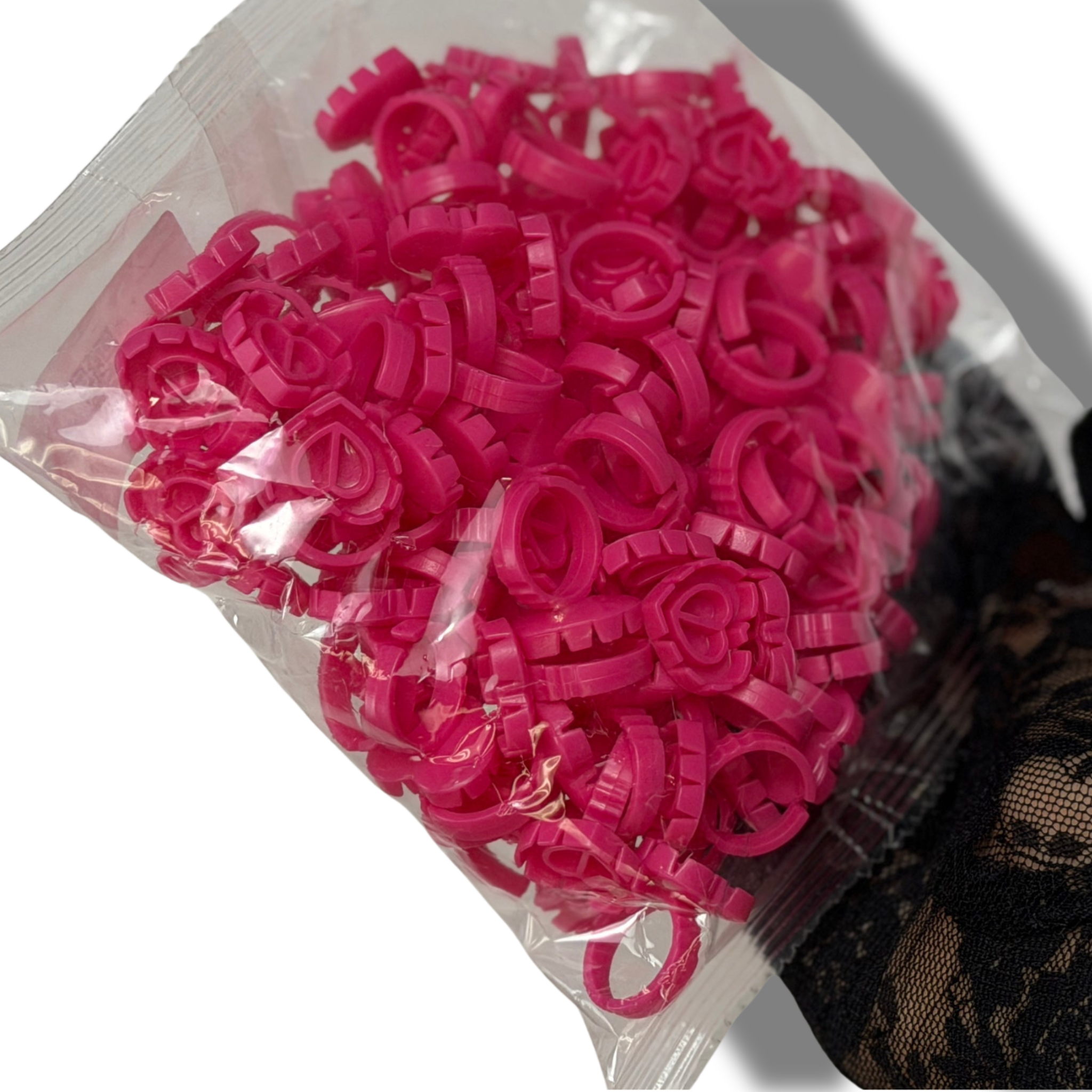Heart Glue Rings (100 PCS/PACK)